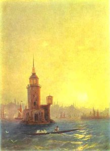 View Of The Leander Tower In Constantinople. — Ivan Konstantinovich Aivazovsky