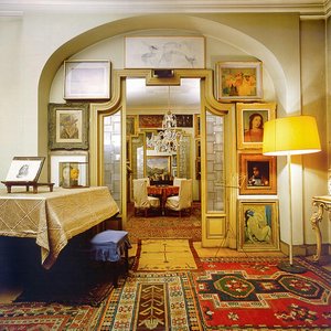Boschi Di Stefano Home: Living Room — Gabriele Carelli, Romantic Landscape Painting
