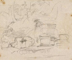 Women Standing Next To Wine Vats On A Hillside — John Frederick Lewis