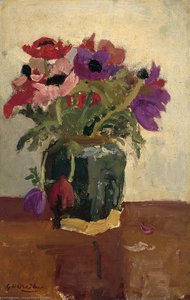 Gemberpot Met Anemonen — George Heidrik Breitner