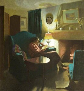 The Artist's Wife, Evelyn, Seated, Reading — Gerald Gardiner