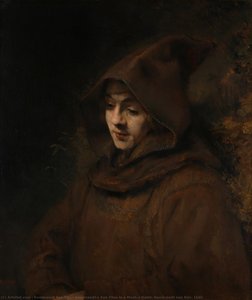Rembrandt’s Son Titus In A Monk’s Habit, Rembrandt Van Rijn, 1660 — Rembrandt Van Rijn