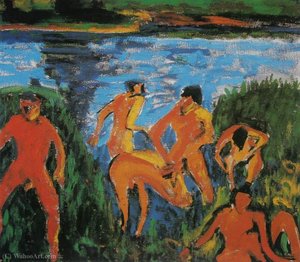 Bathers In The Reeds — Erich Heckel