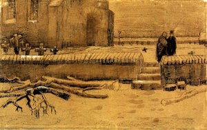 Churchyard In Winter — Vincent Willem Van Gogh, Impressionistic Realism
