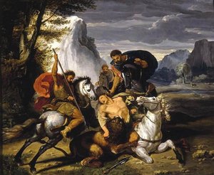 Lion Hunt — Bénigne Gagneraux