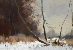 The Bottom Of The Garden, Winter — Edward Seago