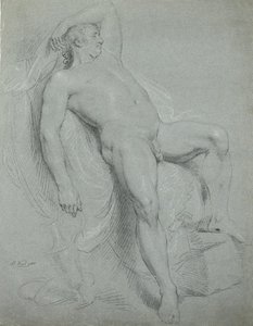 A Male Nude In The Pose Of The Barberini Faun — Benjamin West