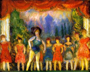 Music Hall Turn (study) — William James Glackens, Contemporary Realism