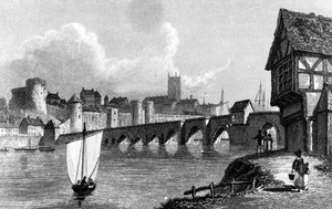 Castle And City Of Limerick — William Westall, Topographical Engraving