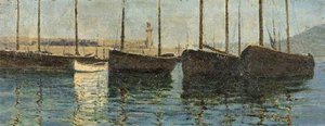 Boats In A Harbour (sketch At St Ives, Cornwall) — Domenico D. J Barnett