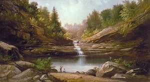 Mountain Pool, (painting) — Robert Seldon Duncanson