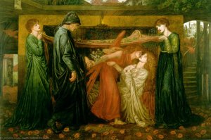 S Dream At The Time Of The Death Of Beatrice — Dante Gabriel Rossetti, Pre-raphaelite