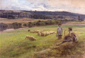 Shepherd And His Flock — Léon Augustin L'hermitte