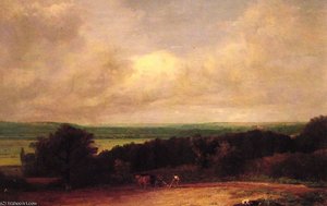 Landscape Ploughing Scene In Suffolk — John Constable, Romanticism