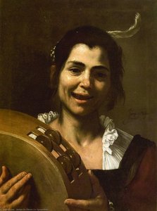 Girl With Tambourine, Hearing — Jusepe De Ribera