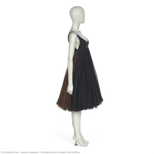 Cocktail Dress In Black Silk Chiffon — James Galanos, Contemporary Realism
