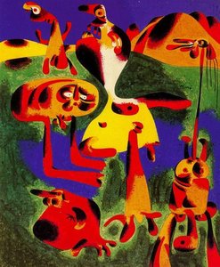 Personajes Y Montañas — Joan Miró