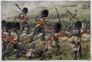 Detail Of The Scots Fusilier Guards At The Battle Of The Alma — Richard Simkin