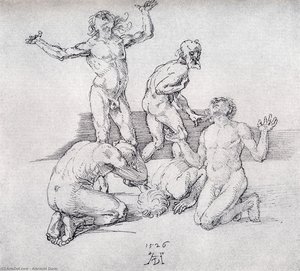 Five Male Nudes — Albrecht Dürer, Mannerism