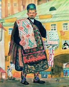 Carpet Seller (tatar) — Boris Mikhailovich Kustodiev, Art Nouveau
