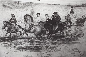 Cavalcade In Abramtzevo — Ilya Yefimovich Repin