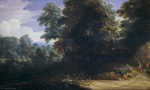 Landscape With Hunter — Lodewijk De Vadder, Baroque