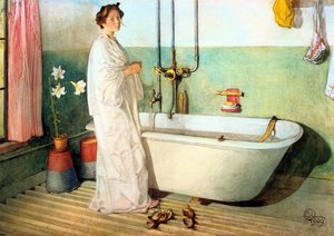 Lisbeth Prepares A Bath — Carl Larsson