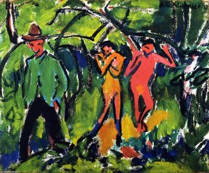 In The Forest — Ernst Ludwig Kirchner, German Expressionism