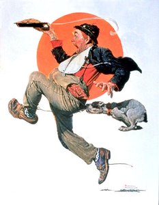 Running With Pie — Norman Rockwell
