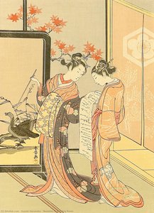 Beauties In A Living Room — Suzuki Harunobu