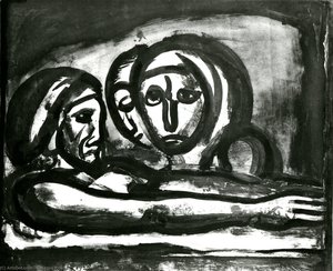 At The Wine Press, Grapes Being Trampled — Georges Rouault
