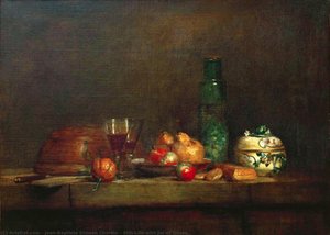 Still-life With Jar Of Olives — Jean-baptiste-siméon Chardin