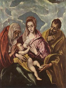 Holy Family With St Anne — El Greco, Baroque