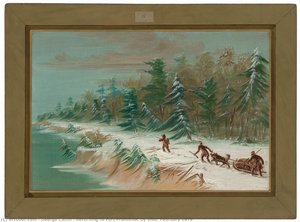 Returning To Fort Frontenac By Sled. February 1679 — George Catlin