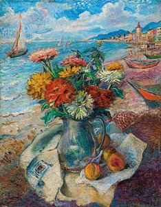 Still Life On The Beach, France — David Davidovich Burliuk
