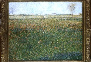 The Poppy Field, 1884 — Georges Seurat