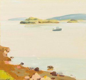 Peak Island And Lobster Boat — Fairfield Porter