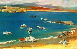 Sea At Biarritz — José Villegas Cordero, Costumbrista