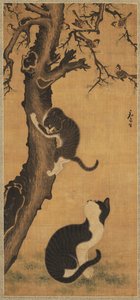 Cat And Sparrows — Byeon Sangbyeok