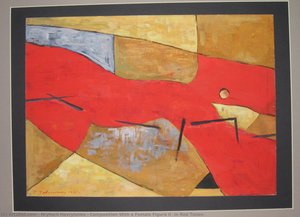 Composition With A Female Figure Ii (in Red Tones) — Hryhorii Havrylenko
