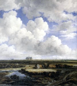 View Of Haarlem With Bleaching Grounds — Jacob Isaackszoon Van Ruisdael, Dutch Golden Age