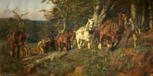Timber Hauling in the New Forest