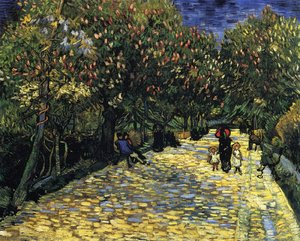 Avenue With Flowering Chestnut Trees At Arles — Vincent Willem Van Gogh