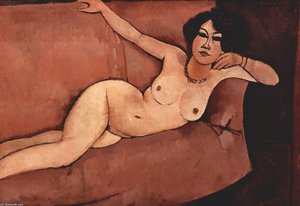Nude On Sofa (almaisa) — Amedeo Clemente Modigliani