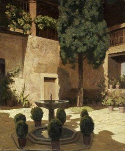 Courtyard At The Alhambra, Spain — Victor Wellesley