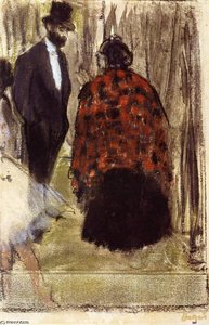 Ludovic Halevy Speaking With Madame Cardinal — Edgar Degas
