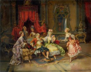 Louis Xv In The Throne Room — Cesare Auguste Detti