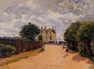 Inn At East Molesey With Hampton Court Bridge — Alfred Sisley