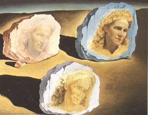 Three Apparitions Of The Visage Of Gala, 1945 — Salvador Dalí