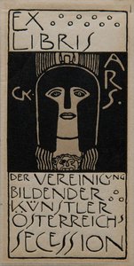 Ex-libris (bookplate) - Vereinigung Bildender Künstler Österreichs Secession — Gustav Klimt